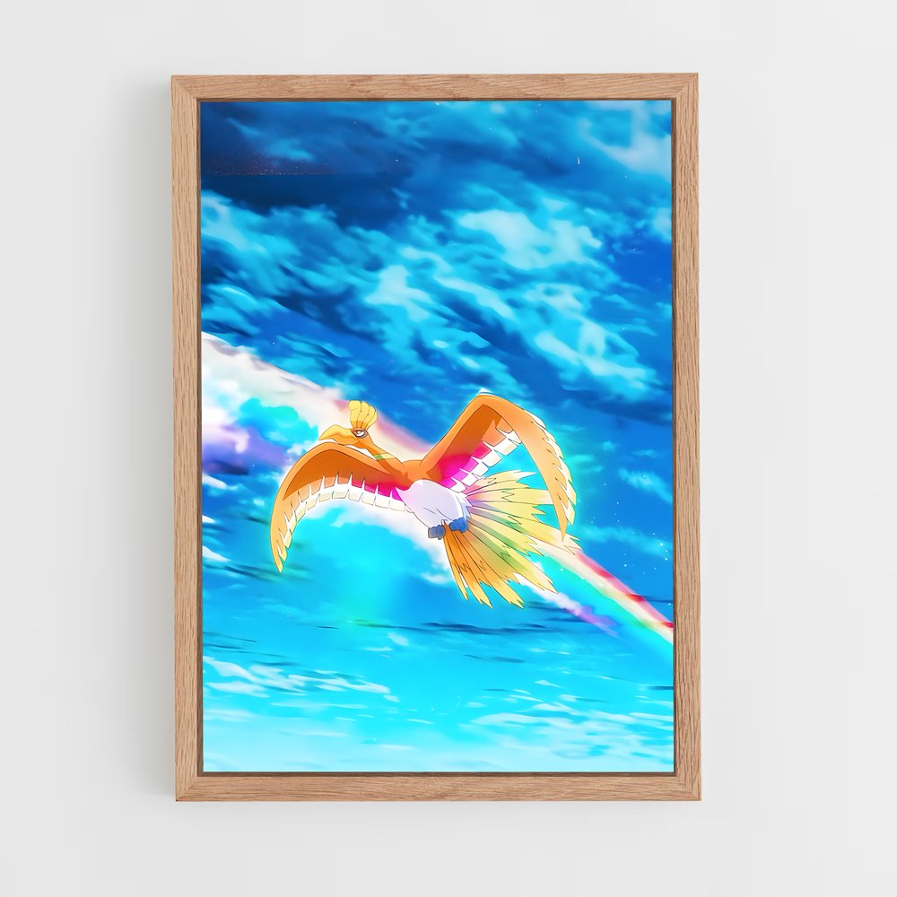 Poster Vol de Ho-Oh – affiche Pokemon (vue 4)